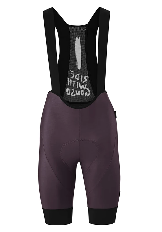 Gonso SQlab GO Bib W, Women's Short Bib Cycling Shorts, Tights with Ergonomic SQlab Seat Padding, Innovative Cut Without Side Seam, Tight Fit Dark Plum