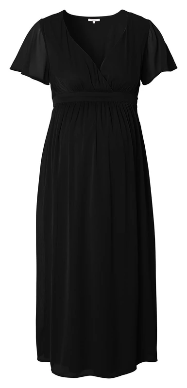 Noppies Women's Amelie Maxi Dress Ss, Black-P090, M