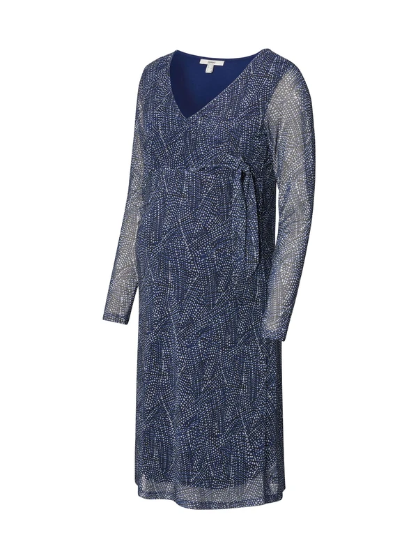 ESPRIT Maternity Dress Nursing Long Sleeve Allover Print Dress,