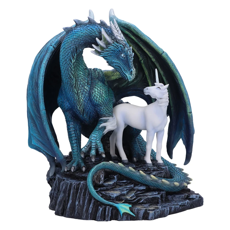 Nemesis Now Protector of Magick 17cm, Resin, Lisa Parker Protector of Magick Figurine, Unicorn and Dragon Ornament, Exclusive Fantasy Artwork, Cast in the Finest Resin, Hand-Painted