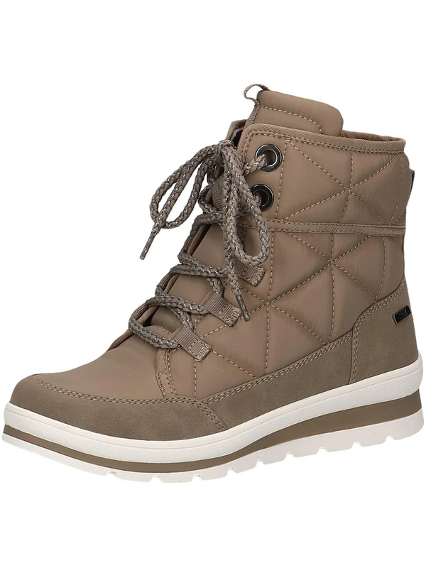 CAPRICE Women's ankle boots lace-up Airmotion Platform with zipper Width G, Brown (Mud Comb), 6 UK