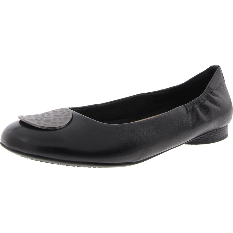 Clarks Women's Loreleigh Ave Ballet Flat, Black Leather, 3 UK