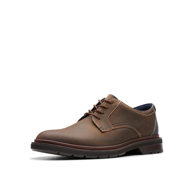 Clarks Men's Burchill Derby Oxford, Beeswax Leather, 11 - Image 1