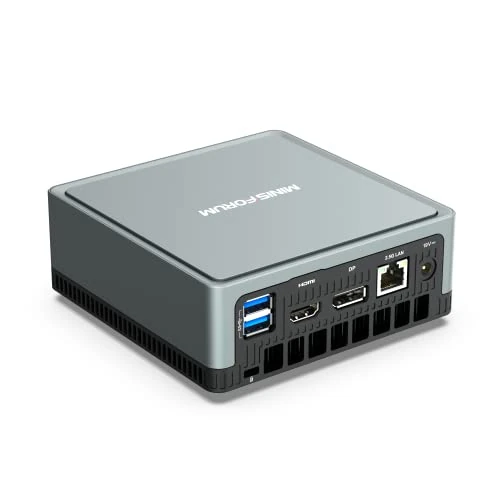 MINISFORUM UM350 Mini PC AMD Ryzen 5 3550H Mini Computer DDR4 16 GB RAM 256GB PCle SSD, Radeon Vega Graphics, Dual Band WiFi HDMI/DisplayPort/USB-C, 2.5G RJ45 LAN, 4X Ports USB 3.0