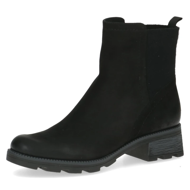 CAPRICE Ankle Boots 9-25227-41 G Width, Black Nubuck, 4.5 UK