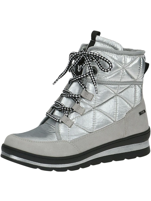CAPRICE Ankle Boots 9-26209-41 G Width, Silver Comb, 6 UK