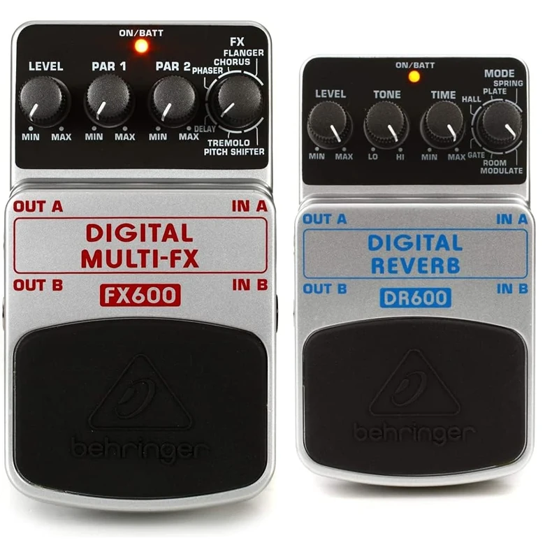 Behringer FX600 Multi-Effects Pedal & DR600 Digital Stereo Reverb Effects Pedal