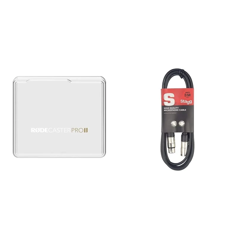 RØDE Microphones Cover 2 - Protective Cover for the RØDECaster Pro II & Stagg 3M / 10ft XLR to XLR Cable, 3-Pin Male to Female, Suitable for Microphone, PA System, Audio Mixer