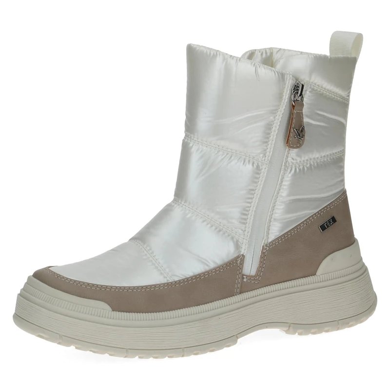 CAPRICE Women's winter ankle boots without heel Airmotion with zipper Lined Width G, Multicolor (Pearl Comb), 7.5 UK