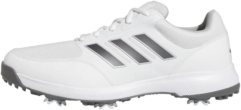 adidas Men's Tech Response 3.0 Wide Golf Shoes, Cloud White/Dark Silver Metallic, 12 UK