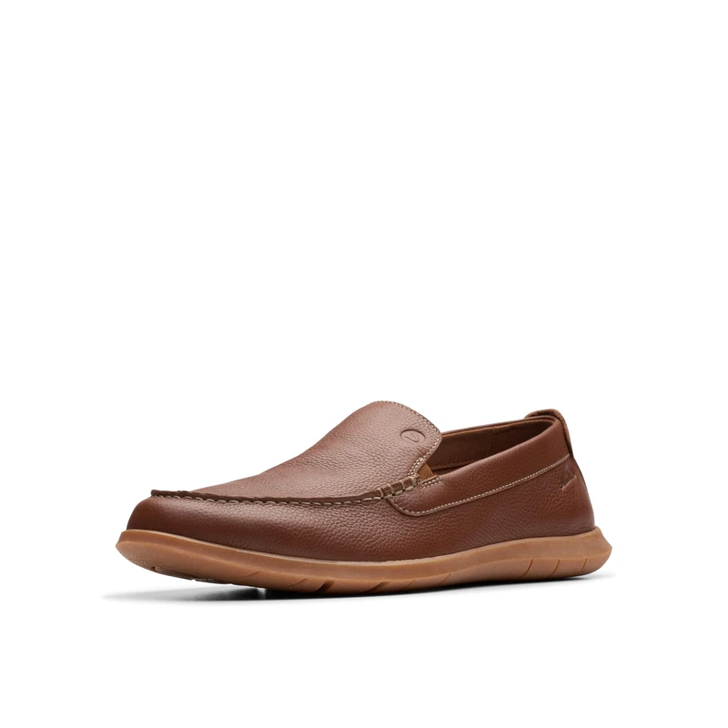 Clarks Men's Flexway Step Moccasin, Light Brown, 11 UK