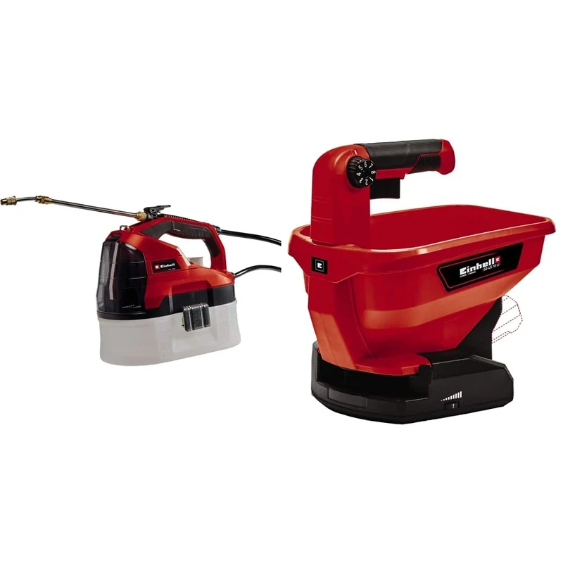Einhell Power X-Change 18V Cordless Electric Pressure Sprayer - Automatic Pump For Pesticides & 3415410 Power X-Change 18V Cordless Spreader - Adjustable Scatter Width, Variable Flow Rate