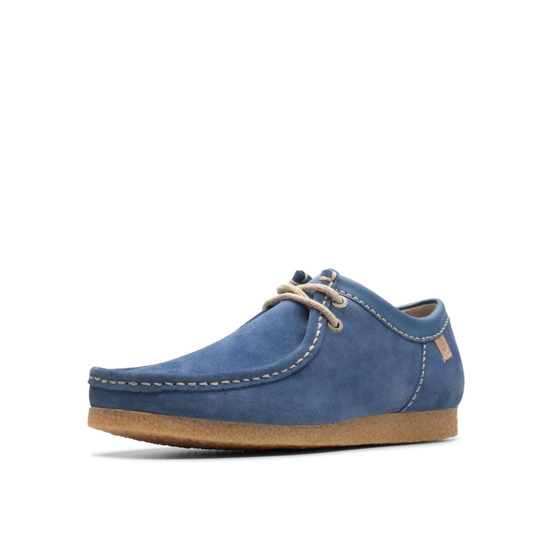 Clarks Men's Shacre Ii Run Moccasin, Blue Suede, 6 UK