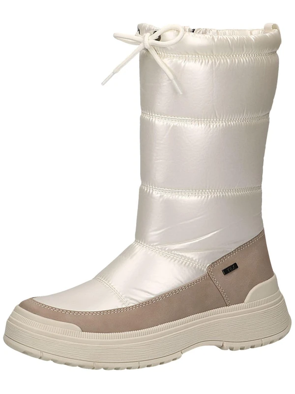 CAPRICE Ankle Boots 9-26421-41 G Width, White Lt Gold, 8.5 UK