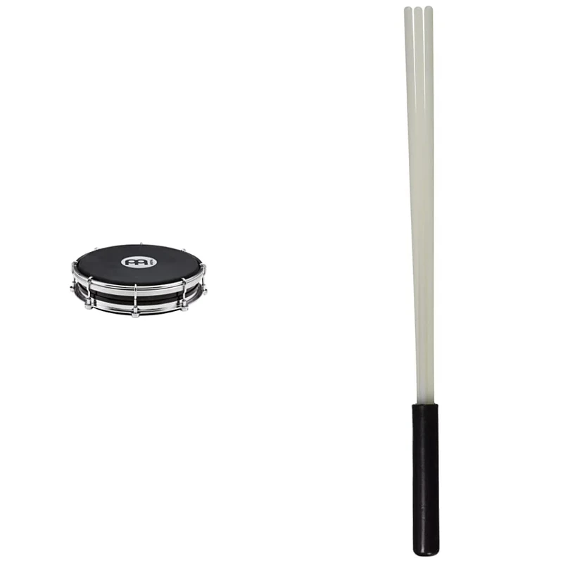 Meinl STBR06ABS-BK 6 inch Silent Tamborim - Black & LP Latin Percussion Rio Tamborim Striker LP3046S