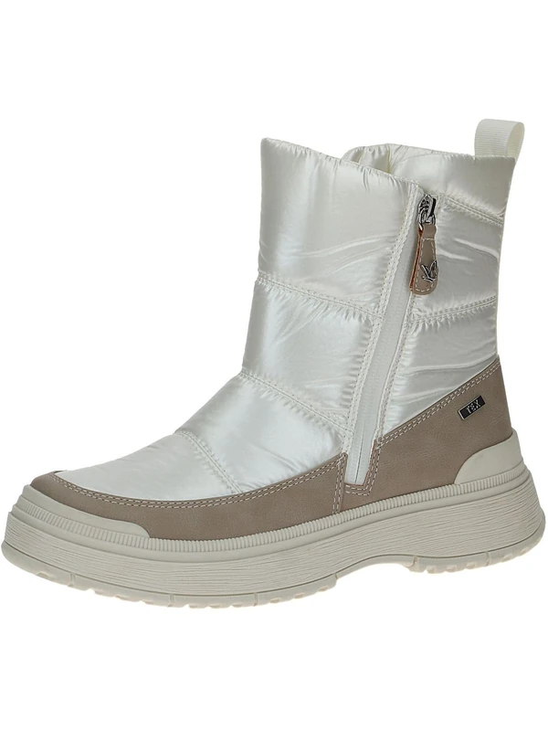 CAPRICE Women's 9-26424-41 Mid Calf Boot, White Lt Gold, 7.5 UK