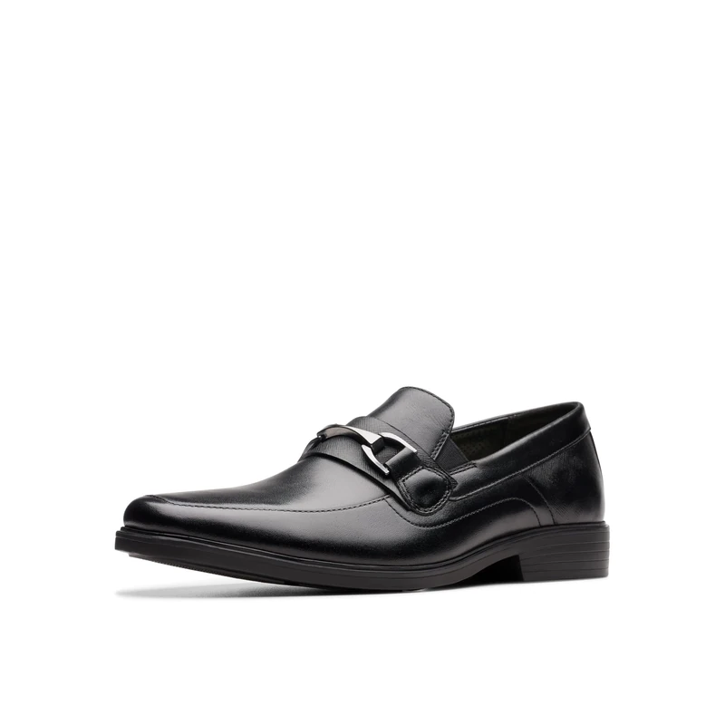 Clarks Men's Clarkslite Bit Loafer, Black Leather, 7 UK