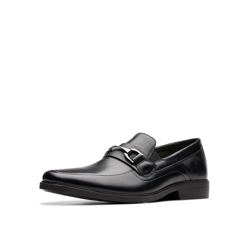 Clarks Men's Clarkslite Bit Loafer, Black Leather, 9.5 UK