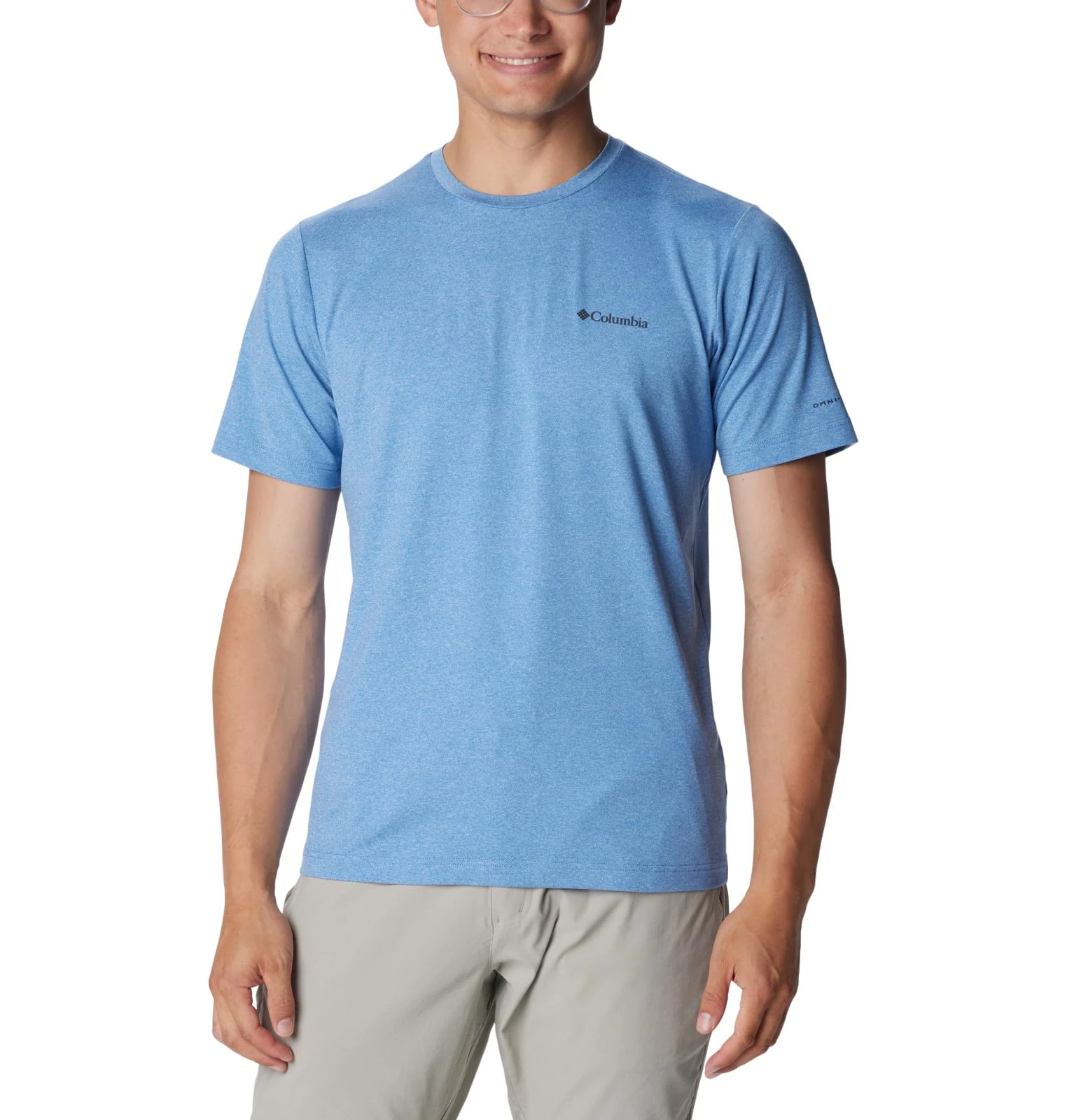 Columbia Men's Tech Trail Crew Neck Ii T-Shirt, Skyler Heather, XX-Large