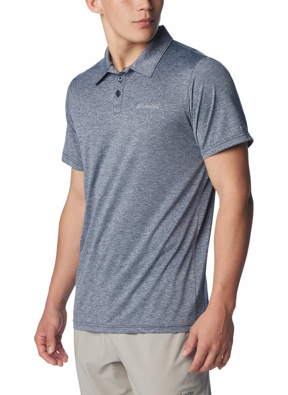 Columbia Men's Hike Polo Shirt, Collegiate Navy Heather, XXL