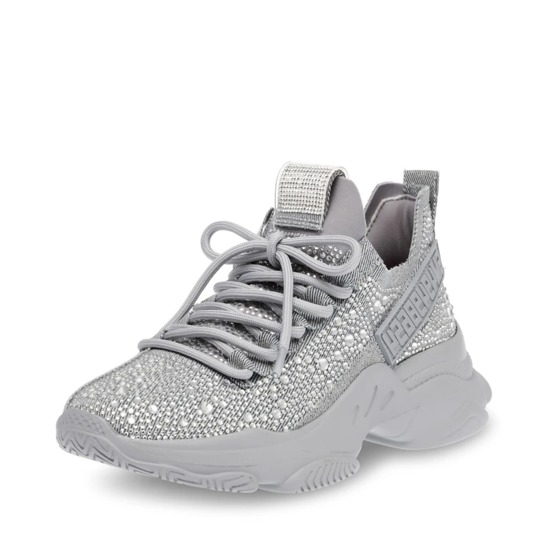 Steve Madden Women's Maxima Sneaker, Denim Rhinestone, 4.5 UK