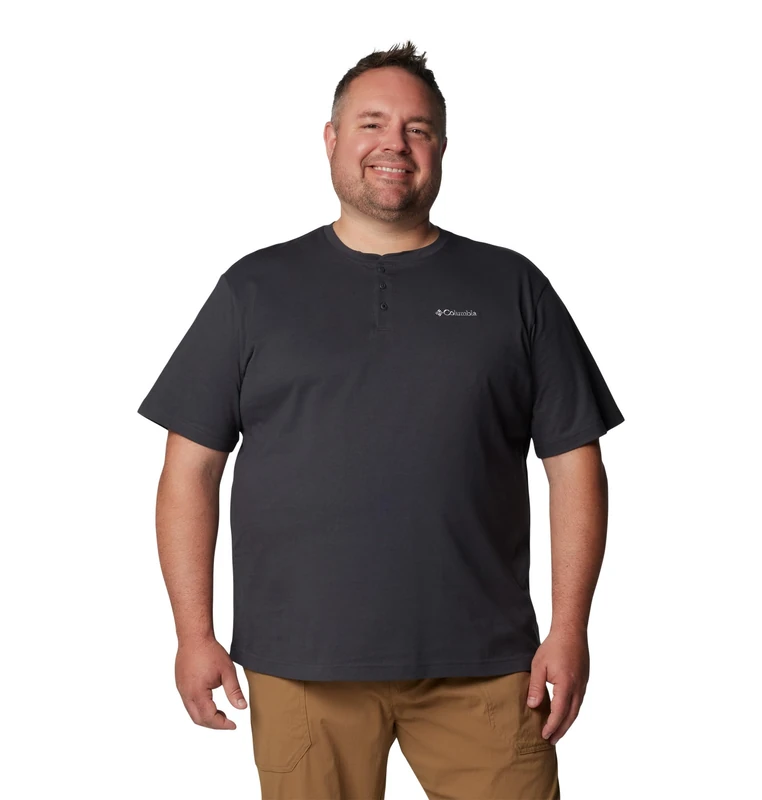 Columbia Men's Landroamer Short Sleeve Henley Ii, Shark, XL - Image 1