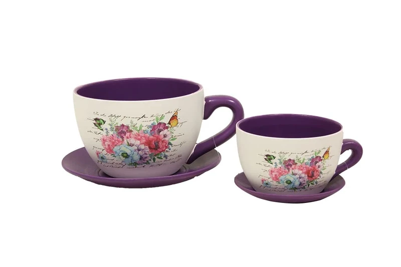 MIMBRE NATURAL Two Sets of Two Cups S/2 (33 x 25.5 x 16) - Image 1