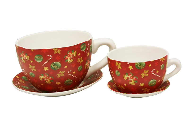 Mimbre Natural Two Set of Two Planters Christmas Cups S/2 (33×25.5×16) - Image 1