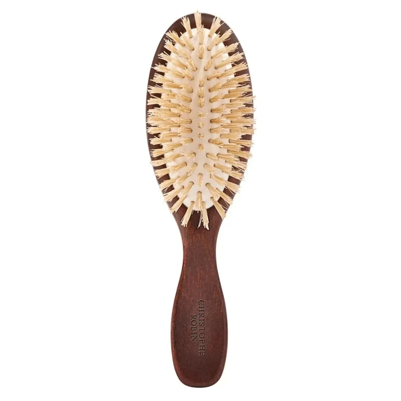Christophe Robin Travel Hairbrush – Compact & Lightweight Detangling Brush, Gentle on Hair & Scalp, Perfect for On-the-Go Styling