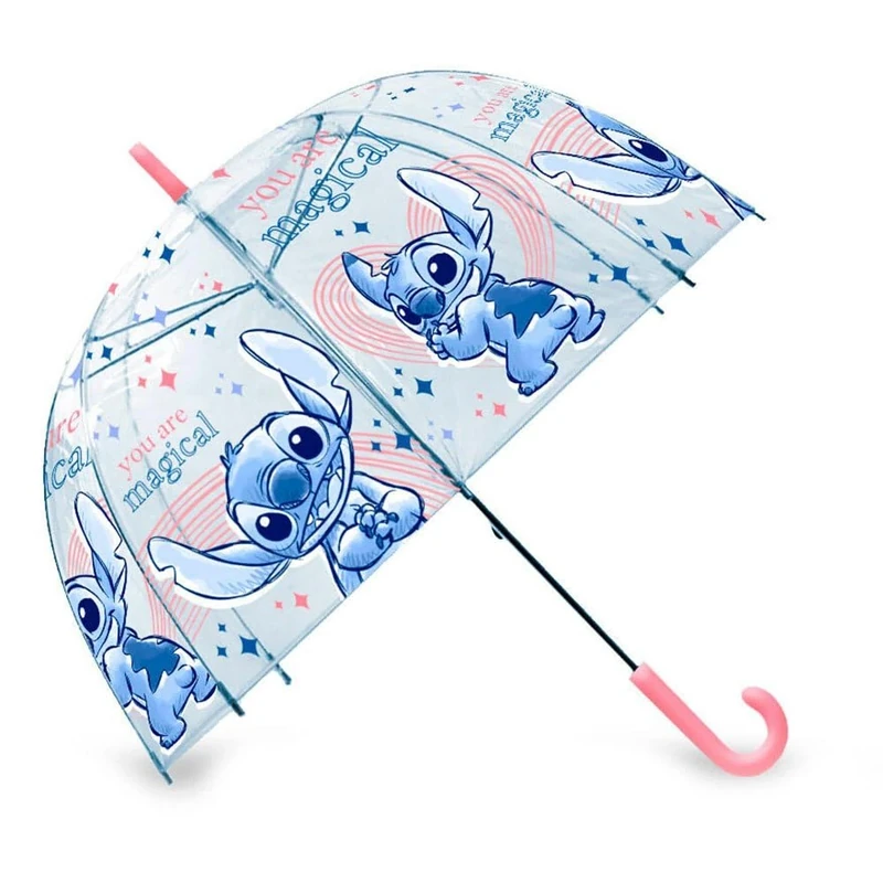 Disney Transparent 19" Manual Stitch Umbrella - 48 cm