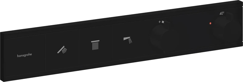 hansgrohe RainSelect - Thermostatic Shower Mixer for Concealed Installation, Shower Thermostat for 3 Functions, matt Black
