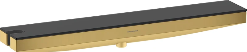 Hansgrohe 26843990 Rainfinity Wall Outlet Porter 500 Shelf, Polished Gold Optic, Shower Holder Left