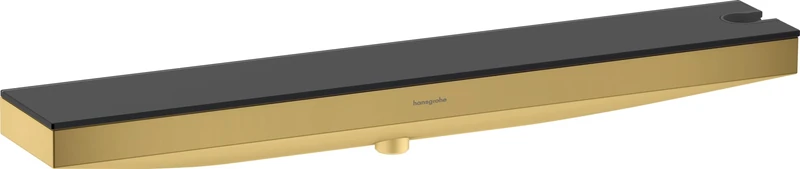 Hansgrohe 26858990 Rainfinity Wall Outlet Porter 500 Shelf, Polished Gold Optic, Shower Holder Right