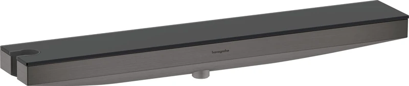 hansgrohe 26843340 Rainfinity Wall Outlet Porter 500 Holder and Shower Shelf Left, Brushed Black Chrome
