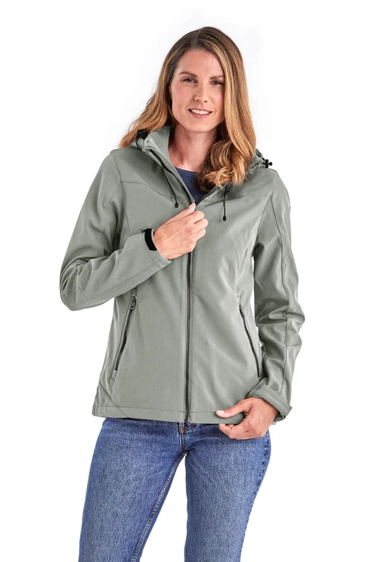 Killtec Women's Damen Softshelljacke Softshell Outdoor Jacket with Zip-Off Hood, 00762-light Olive, 46 (EU)