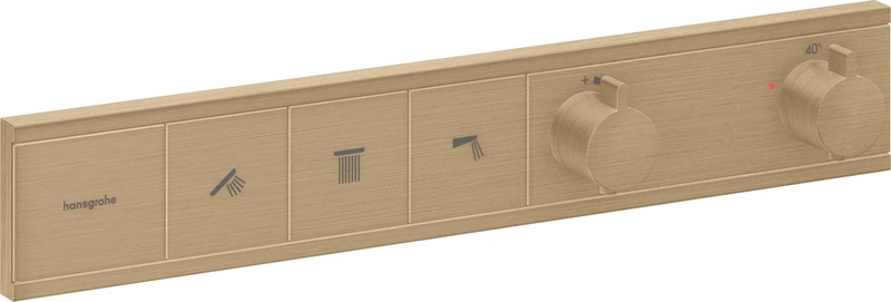hansgrohe RainSelect - Thermostatic Shower Mixer for Concealed Installation, Shower Thermostat for 3 Functions, Brushed Bronze - Image 1