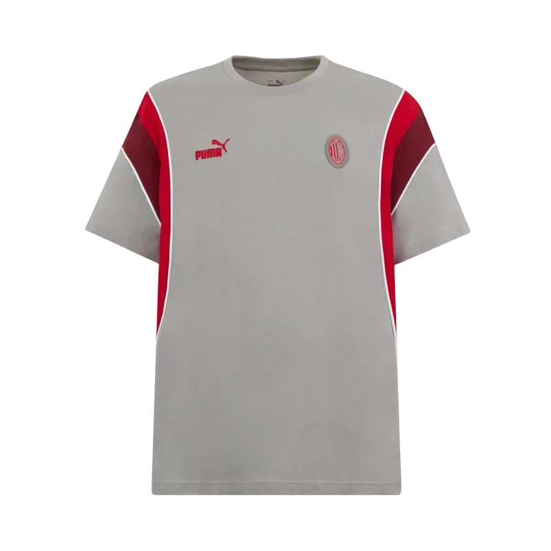 AC Milan Puma Ftbl Archive Adult T-Shirt Unisex – Adult Grey