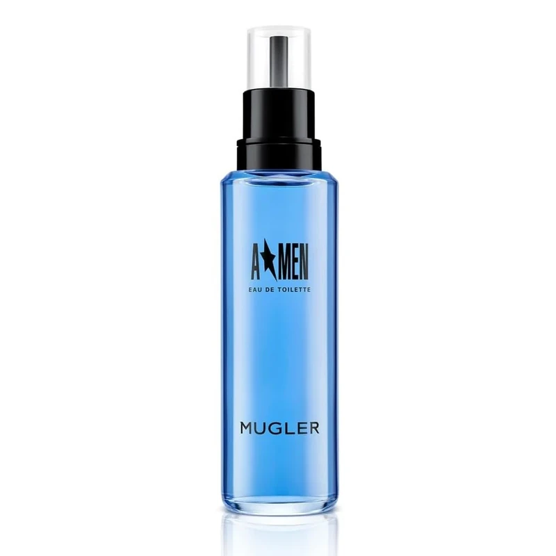 MUGLER A*Men, Eau de Toilette, Refill Bottle, Men's Perfume, Amber, Woody and Gourmand Aroma, Fragrance for Men, 100ml
