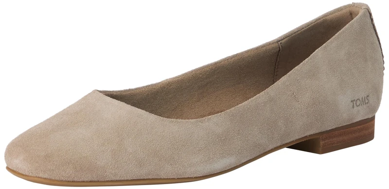 TOMS Women's Briella Ballet Flat, Dune Suede, 5.5 UK