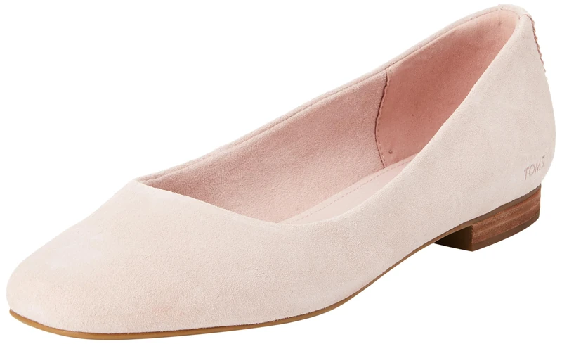TOMS Women's Briella Ballet Flat, Ballet Pink Suede, 7.5 UK