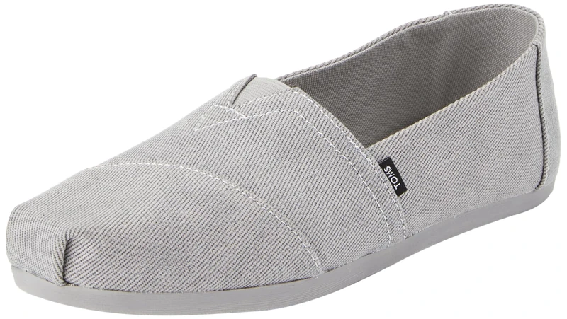 TOMS Women's Alpargata Loafer Flat, Ultimate Gray Distressed Twill, 4.5 UK