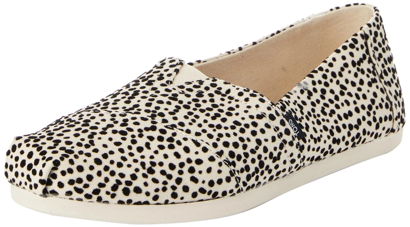 TOMS Women's Alpargata Loafer Flat, Fog Flocked Mini Cheetah, 4 UK