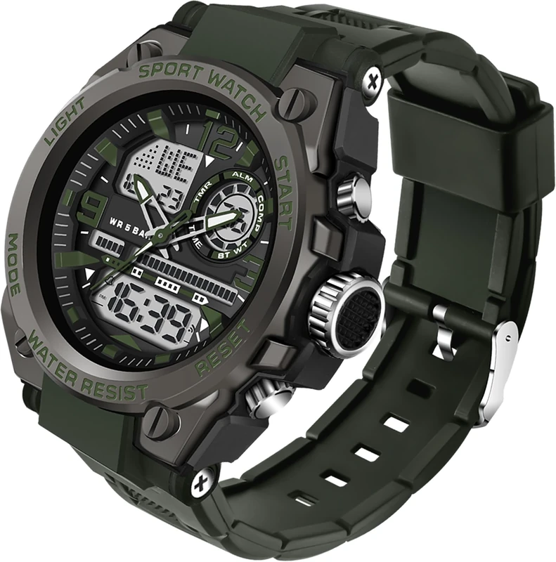 findtime Men's Military Tactical Waterproof 49mm Digital-Analog Watch