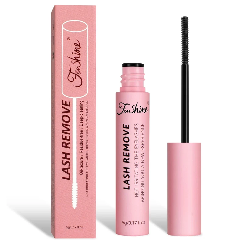 Fenshine Lash Remover, Cluster Lash Glue Remover, DIY Eyelash Extension Remover, Eyelash Glue Remover for False Eyelashes Self-Use Gentle Soothing Non-Irritating Eye Cleanser Oil (5g, Lash Remover)