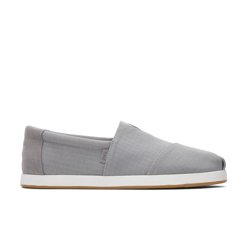 TOMS Men's ALP FWD Loafer Flat, Ultimate Grey Recycled Ripstop Cotton Canvas/Distressed Suede, 7.5 UK