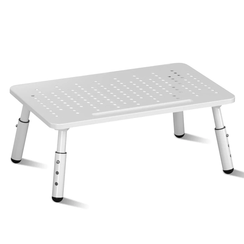 Bracwiser Monitor Stand Riser,3 Height Adjustable Desktop monitor stand for Computer, Laptop, Printer, Notebook with Vented Metal Platform 370X235MM Hold Up to 25KG White