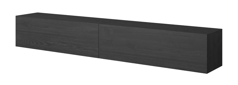 Selsey BISIRA Hanging TV Board Black Ash 200cm