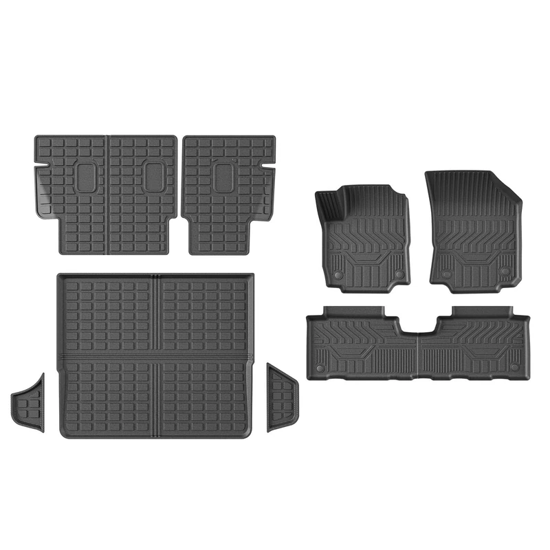 powoq Fit 2018-2023 Chevrolet Equinox GMC Terrain Trunk Mat TPE Cargo Liner Backrest Mat Floor Mat for 2018-23 Chevrolet Equinox GMC Terrain Accessories (Update Rear Trunk Mat+Backrest Mat+Floor Mat)