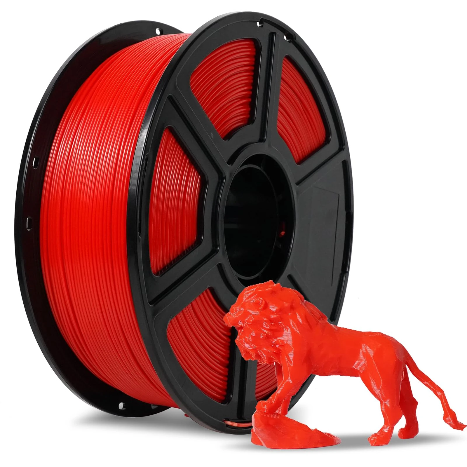 FLASHFORGE ASA Filament 1.75mm, 3D Printer Filaments 1kg Spool-Dimensional Accuracy +/- 0.02mm(Traffic Red, ASA)