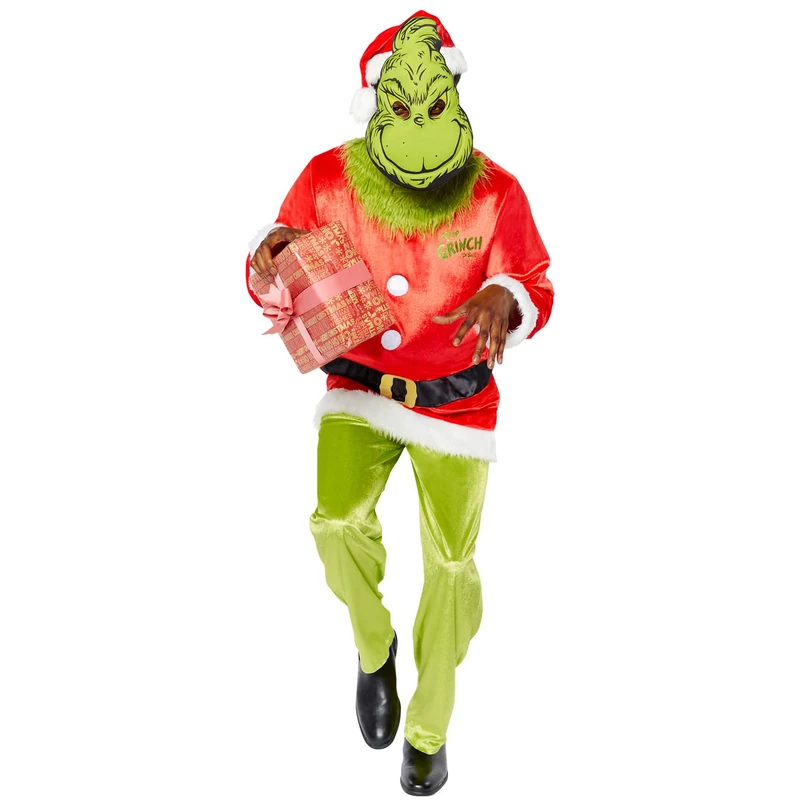 Amscan 9918319 - Men's Official the Grinch Classic Adults Christmas Fancy Dress Costume Size: Large